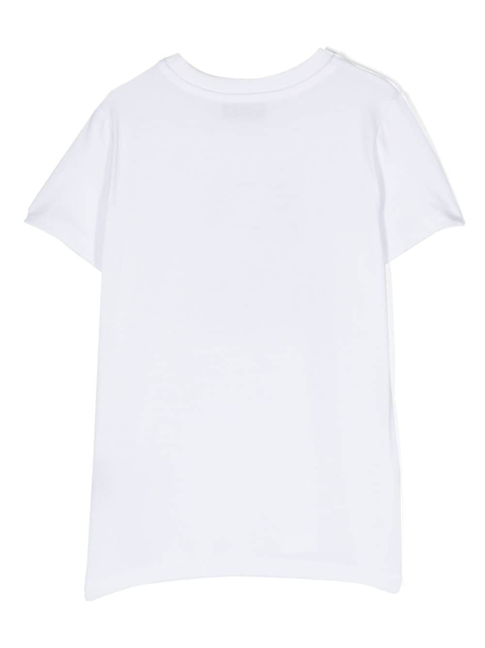 Moschino Kids Teddy Bear-print T-shirt - Wit