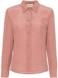 Gucci Micro G-print silk shirt - Pink