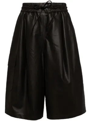 Helmut Lang レザーハーフパンツ | ブラック | FARFETCH JP