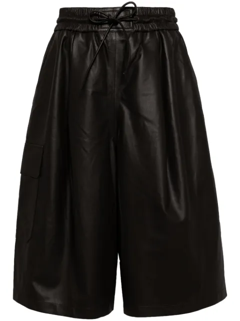 Yves Salomon knee-length leather shorts