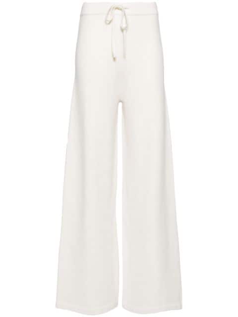 Yves Salomon pantalones tejidos con diseño ancho