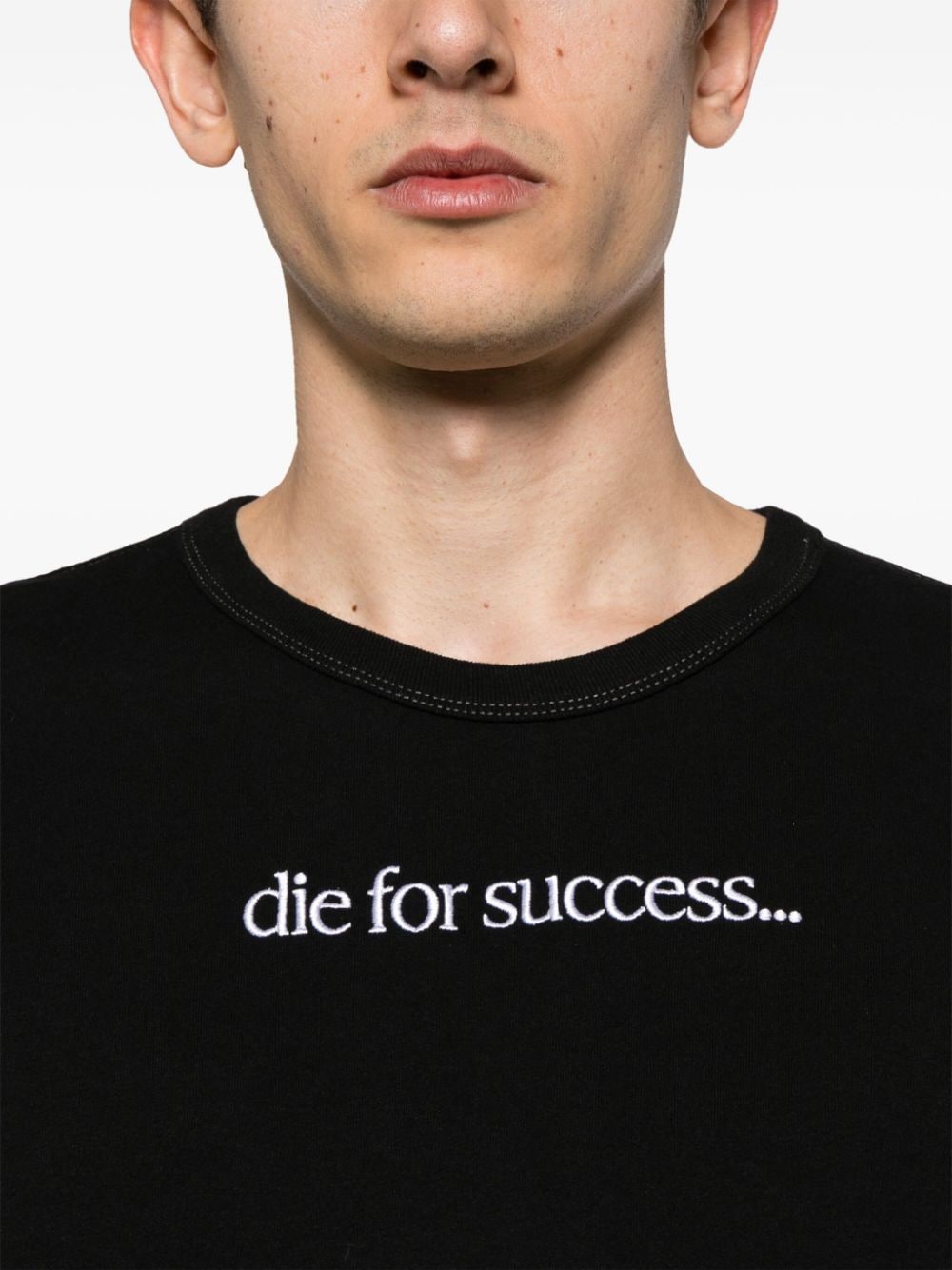 Diesel T-shirt met geborduurde tekst Zwart