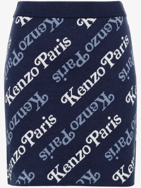 Kenzo Verdy logo-intarsia miniskirt