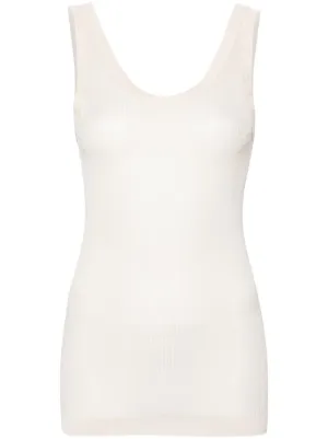Low Classic Hole Point Tank Top | Yellow | FARFETCH ID