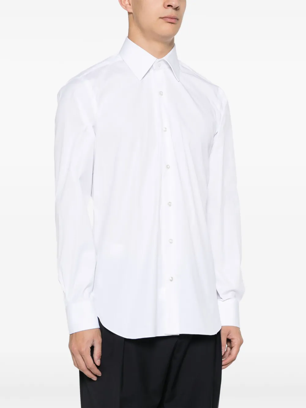 Barba Napoli Classic-collar Shirt In White