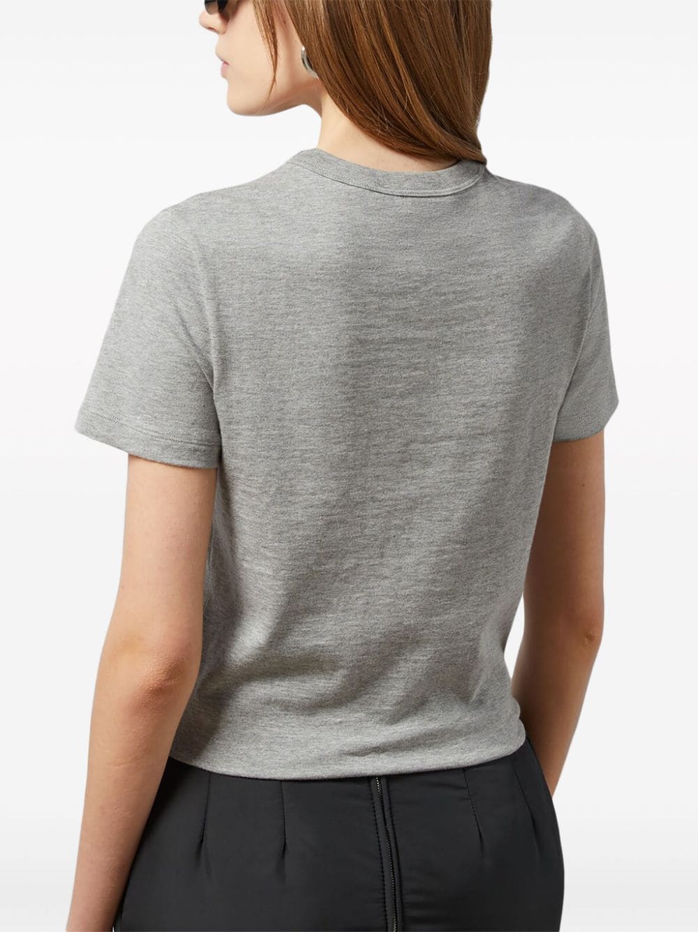 Shop Gucci Gg Crystal-embellished Cotton T-shirt In Grey