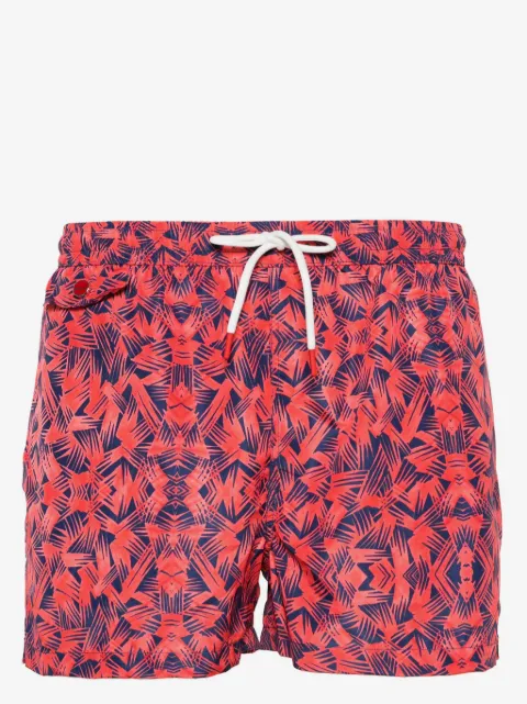 Kiton graphic-print swim shorts