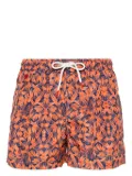 Kiton graphic-print swim shorts - Orange
