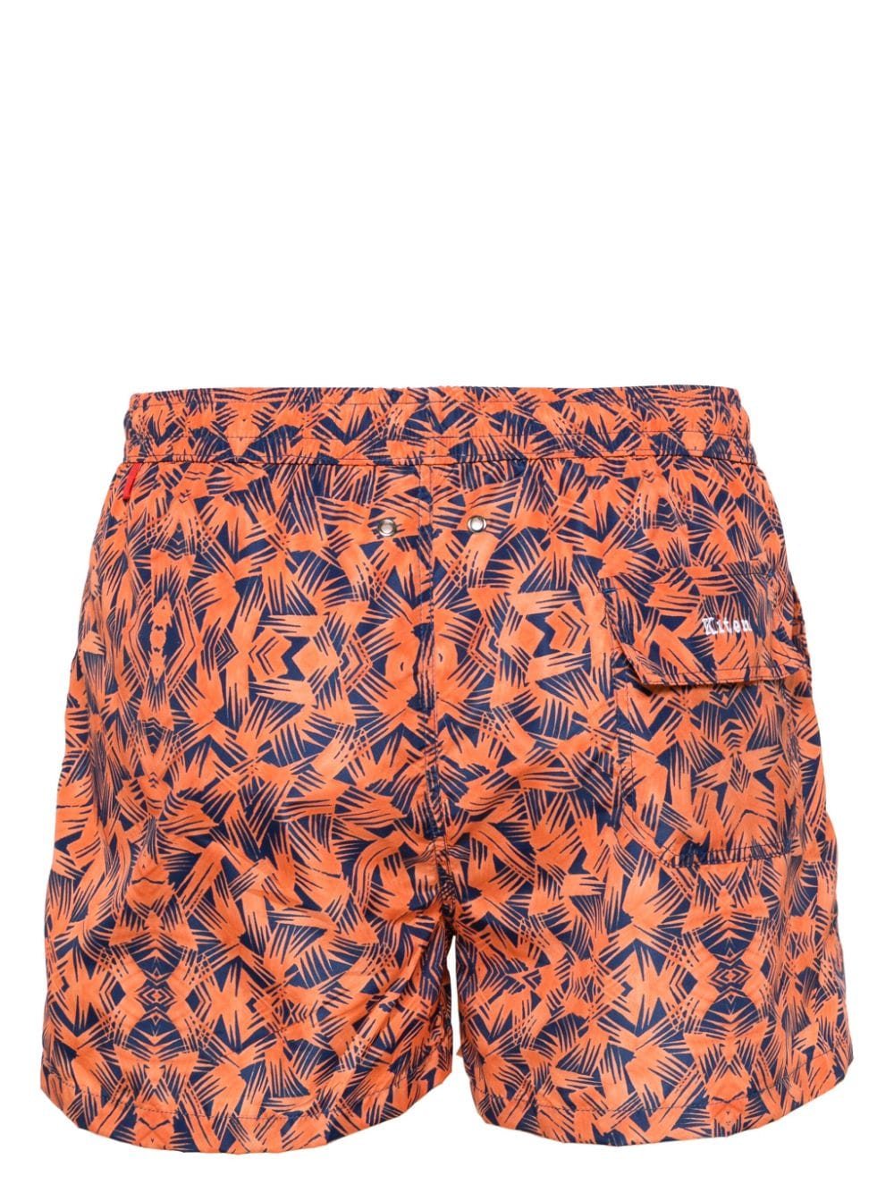 Shop Kiton Graphic-print Swim Shorts In Orange