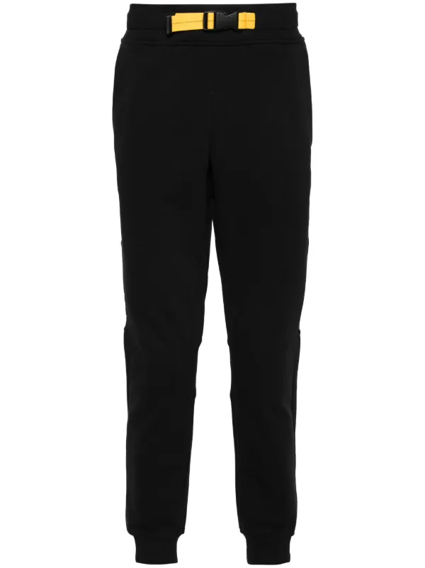 Black tapered track pants store