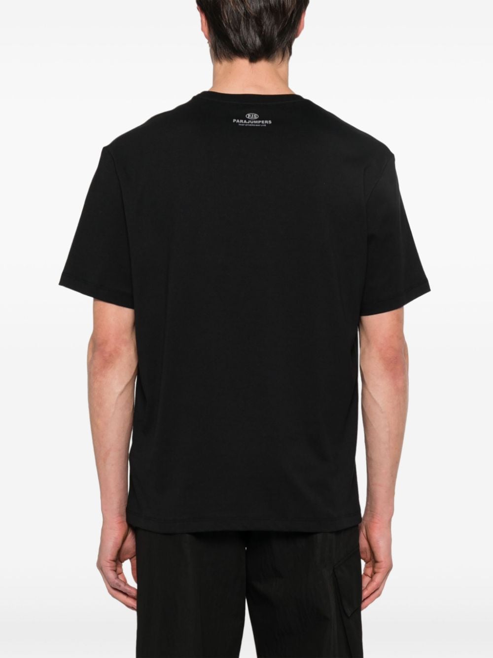 Shop Parajumpers Graphic-print Cotton T-shirt In Black