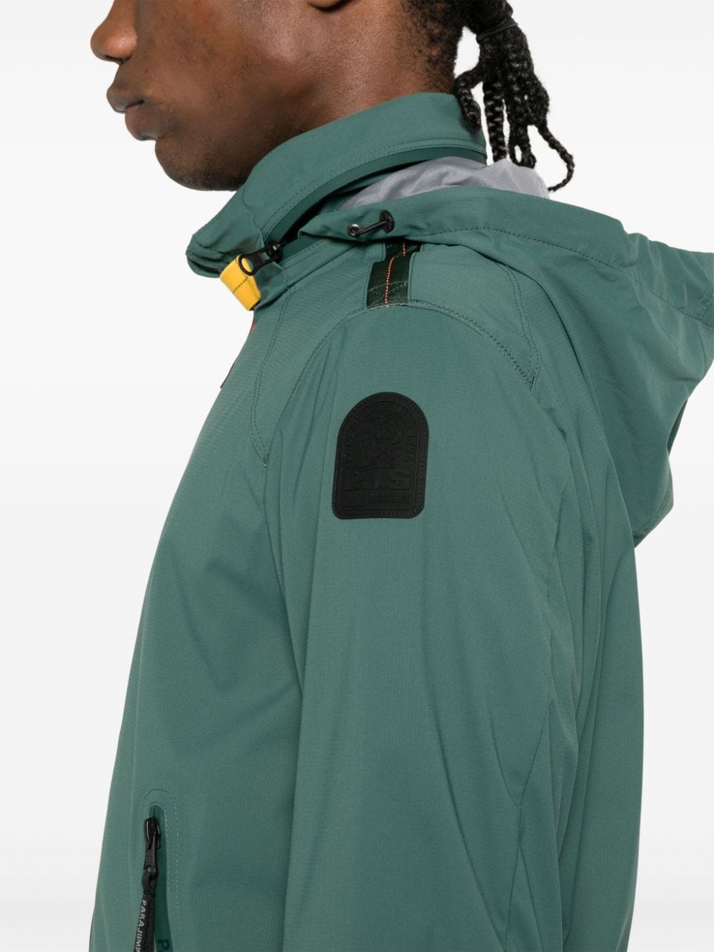 Shop Parajumpers Miles Hooded Jacket In Green