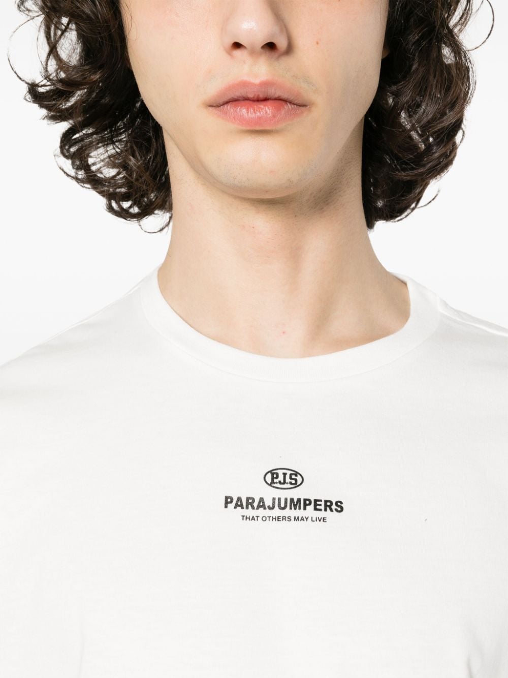 Shop Parajumpers Boe Marmolada-print T-shirt In White