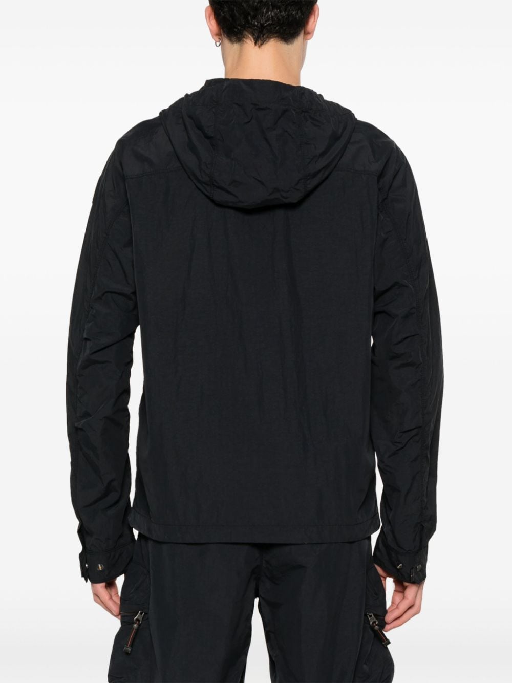 Shop Parajumpers Nigel Lightweight Hooded Jacket In 黑色