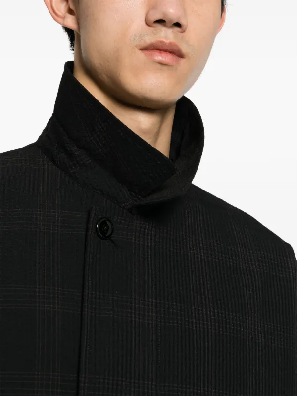 LEMAIRE Checked Wool Coat | Black | FARFETCH LEMAIRE Checked Wool Coat | Black | FARFETCH