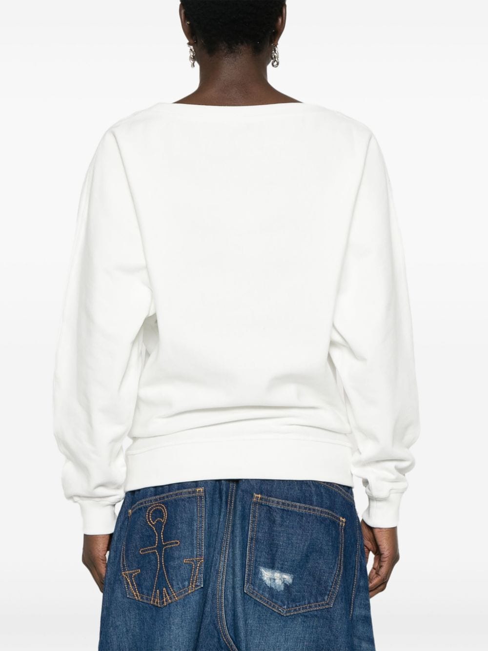 Kenzo Katoenen sweater met roosprint Wit