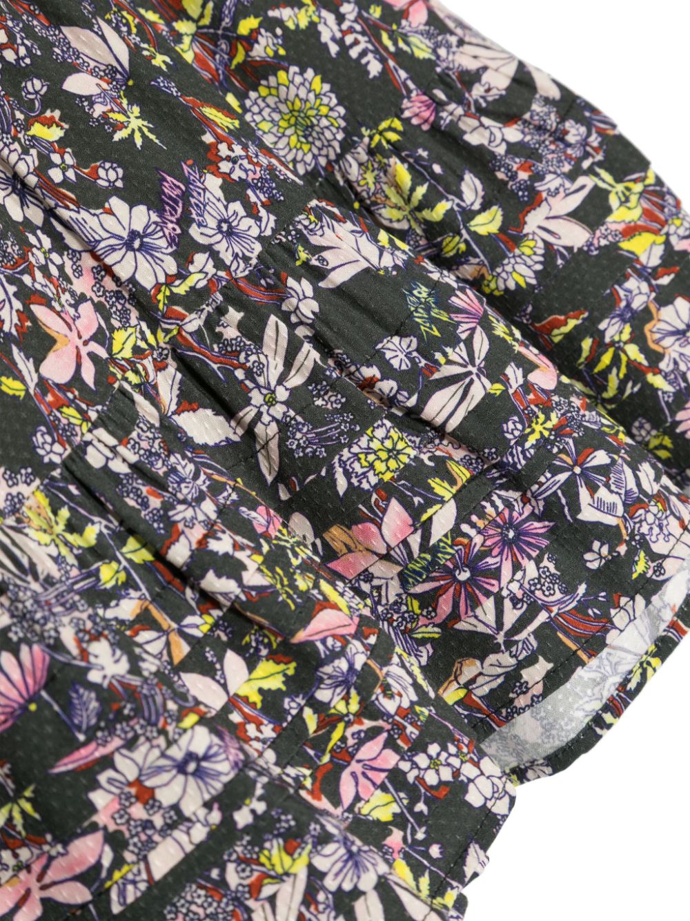 Shop Zadig & Voltaire Floral-print Flared Skirt In 黑色