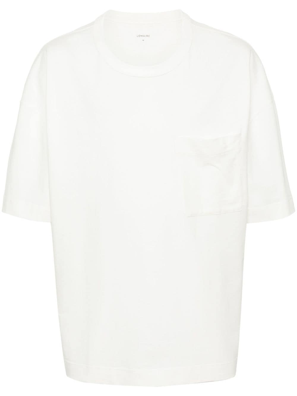 Shop Lemaire Chest-pocket Jersey T-shirt In Neutrals