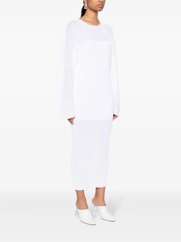 fine knit midi dress Stella Mccartney Plissé Fine-knit Midi Dress