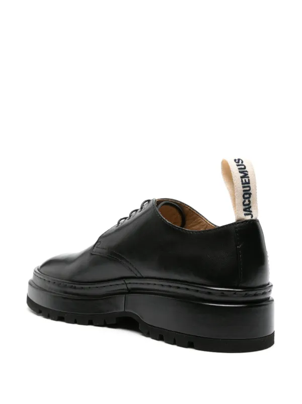 高感度ショップで2023年売れたブランド Jacquemus Les Pavane Leather Derby Shoes | Black | FARFETCH 靴