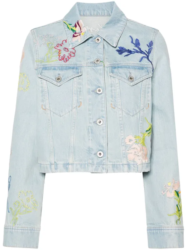 Kenzo Drawn Flowers デニムジャケット | ブルー | FARFETCH JP Kenzo Drawn Flowers デニムジャケット | ブルー | FARFETCH JP