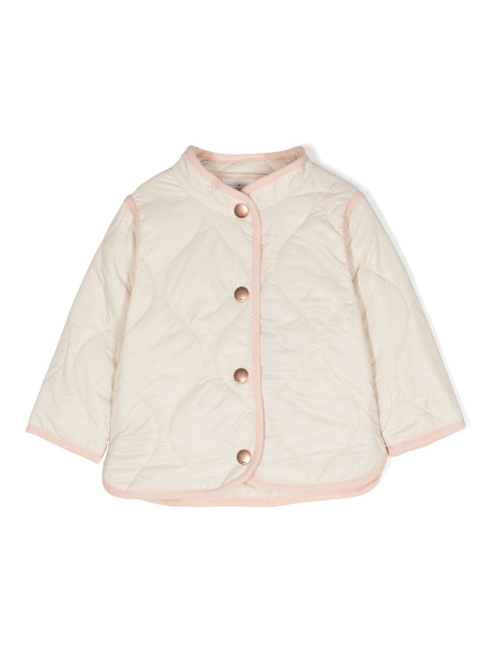 Molo Babies' Quilted Padded Jacket In Neutrals