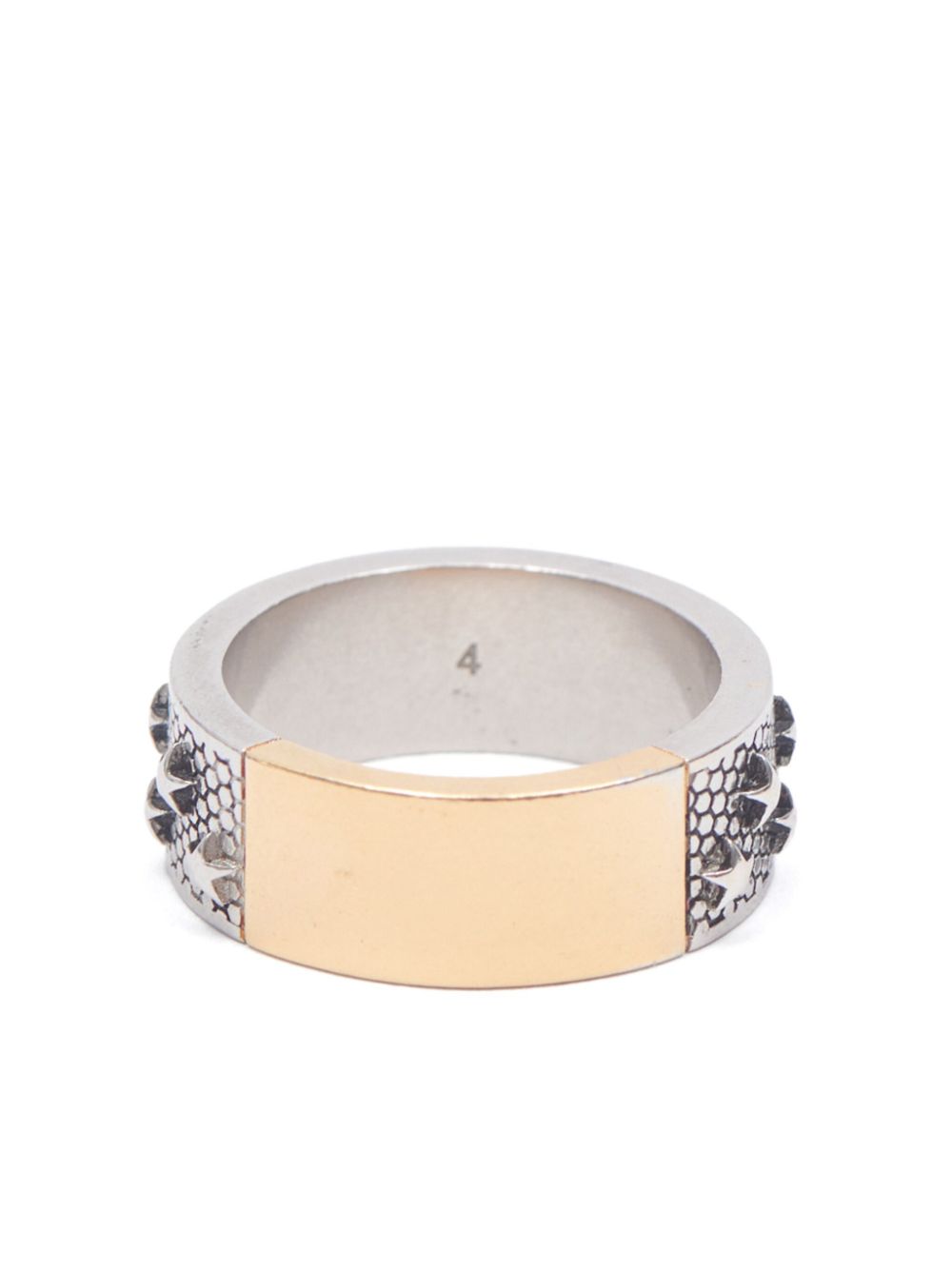 Maison Margiela Star-embossed flat-band ring - Silver