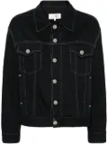 MM6 Maison Margiela metallic-thread denim jacket - Black