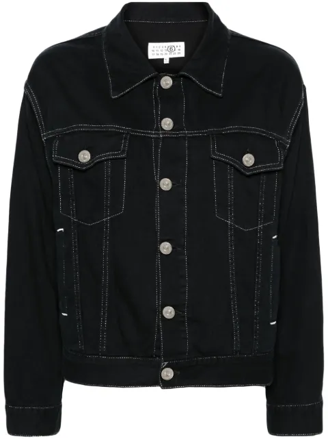 MM6 Maison Margiela metallic-thread denim jacket