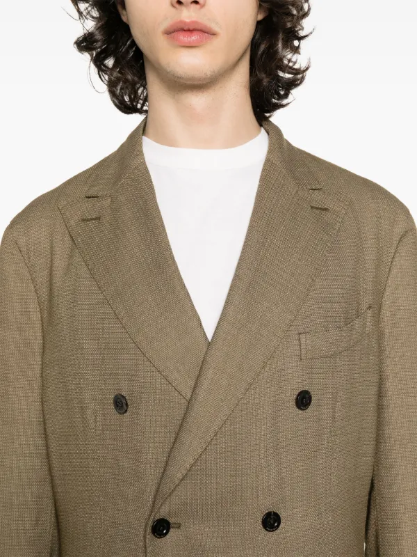 Boglioli パターンジャカード テーラードジャケット | グリーン