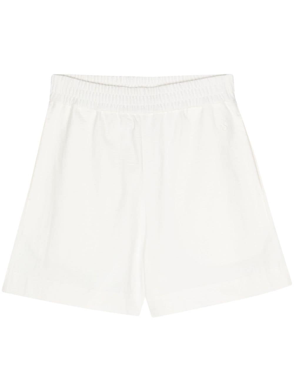 Jil Sander Embroidered-logo Tracking Shorts In Weiss