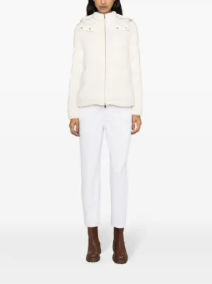 パンツ MONCLER WOMEN High Rise Cropped Jeans White MONCLER WOMEN High Rise Cropped Jeans White