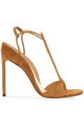 Francesco Russo 105mm T-bar sandals - Brown