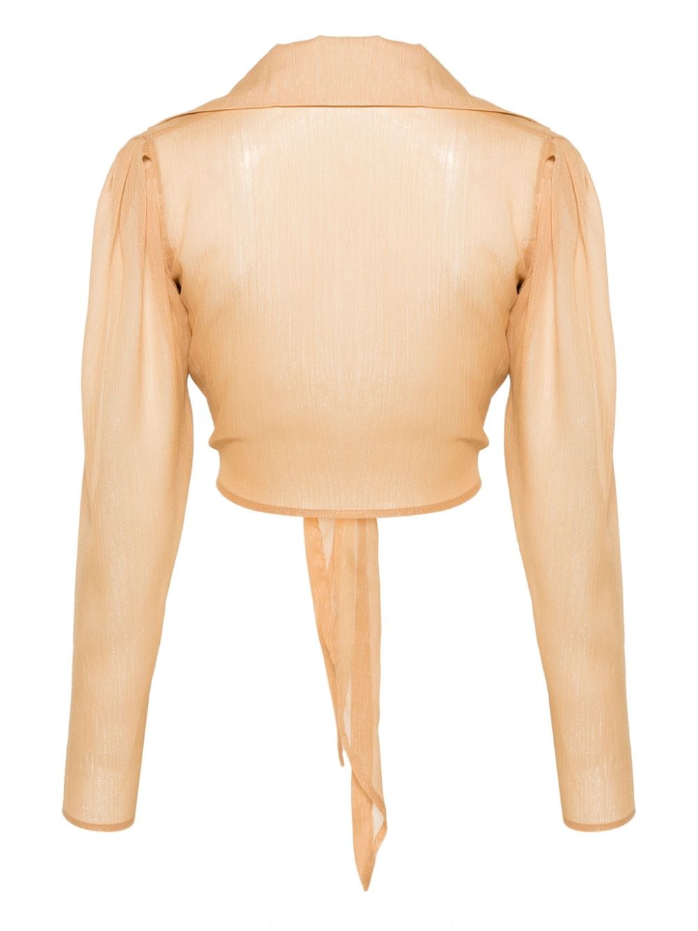Shop Paramidonna Aria Cropped Shirt In Brown