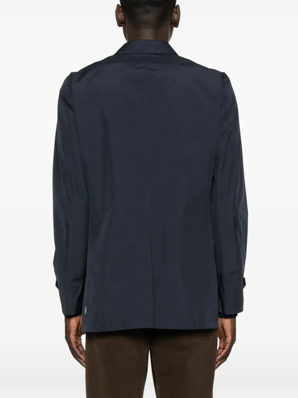 Shop Herno Buttoned Lightweight Jacket In Blue