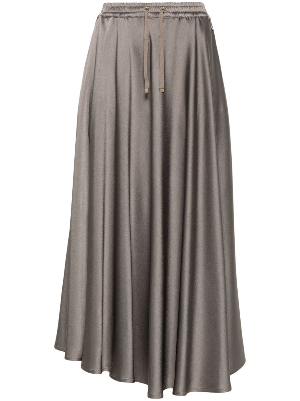 Herno Crepe Midi Skirt In Grey