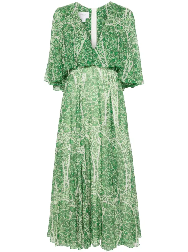 giambattista valli midi dress Printed Poplin Midi Dress