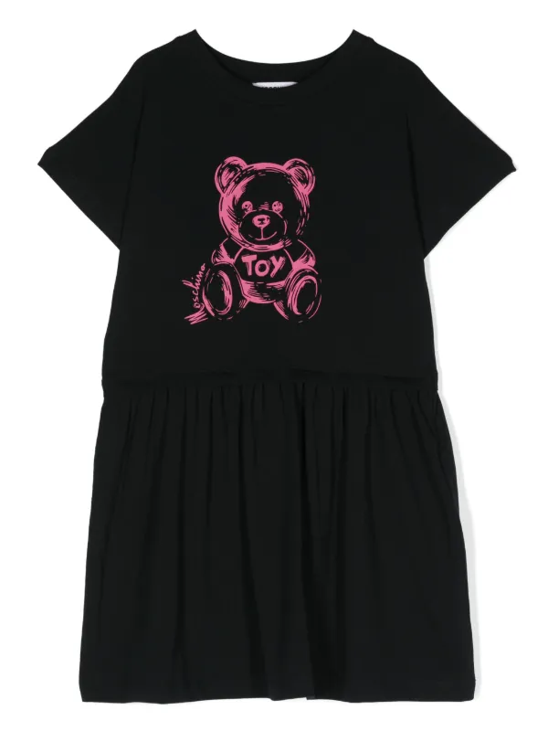 MOSCHINO outlet GIRL TEDDY BEAR SHORT DRESS