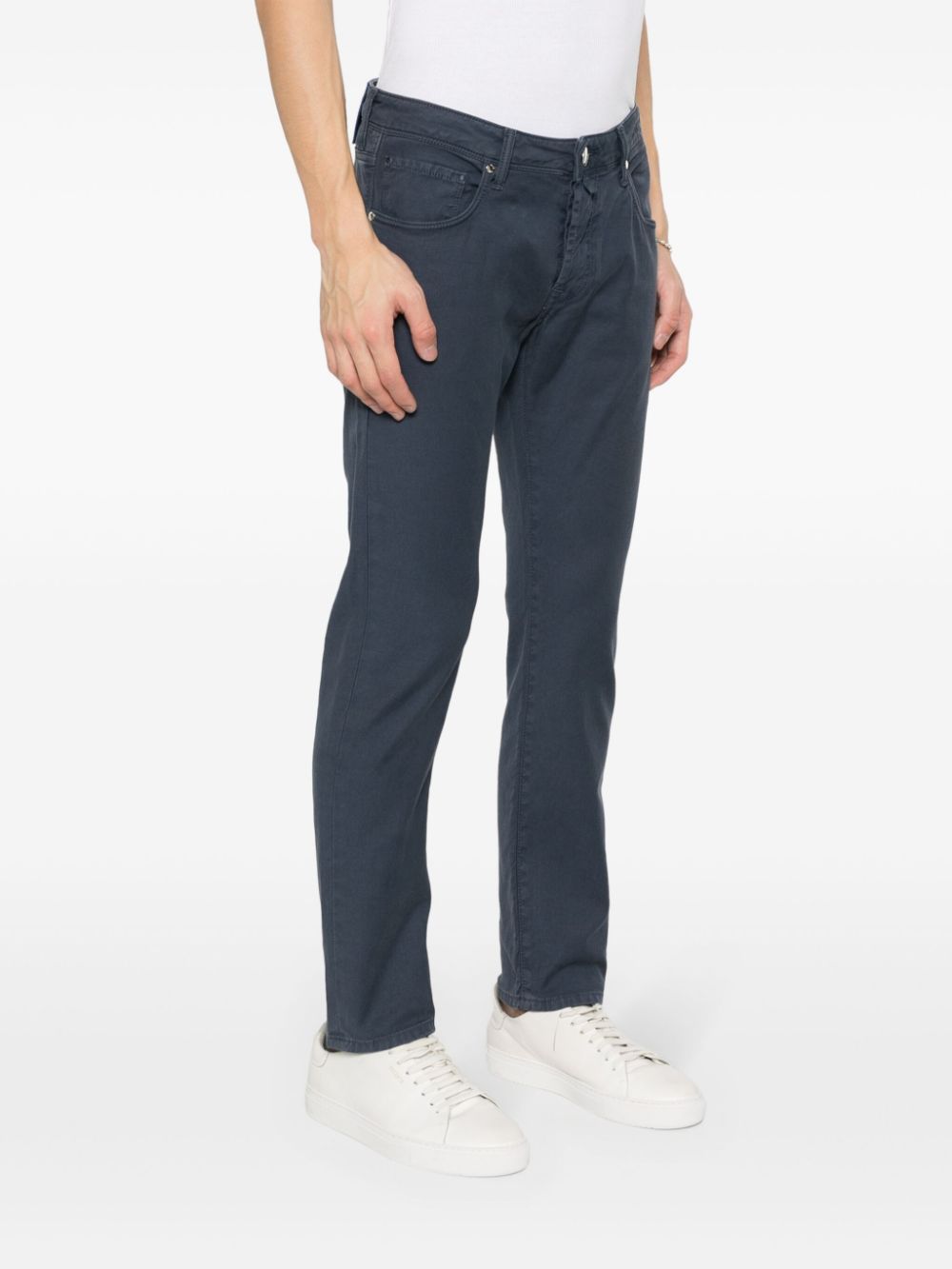 Incotex Mid waist skinny jeans Blauw