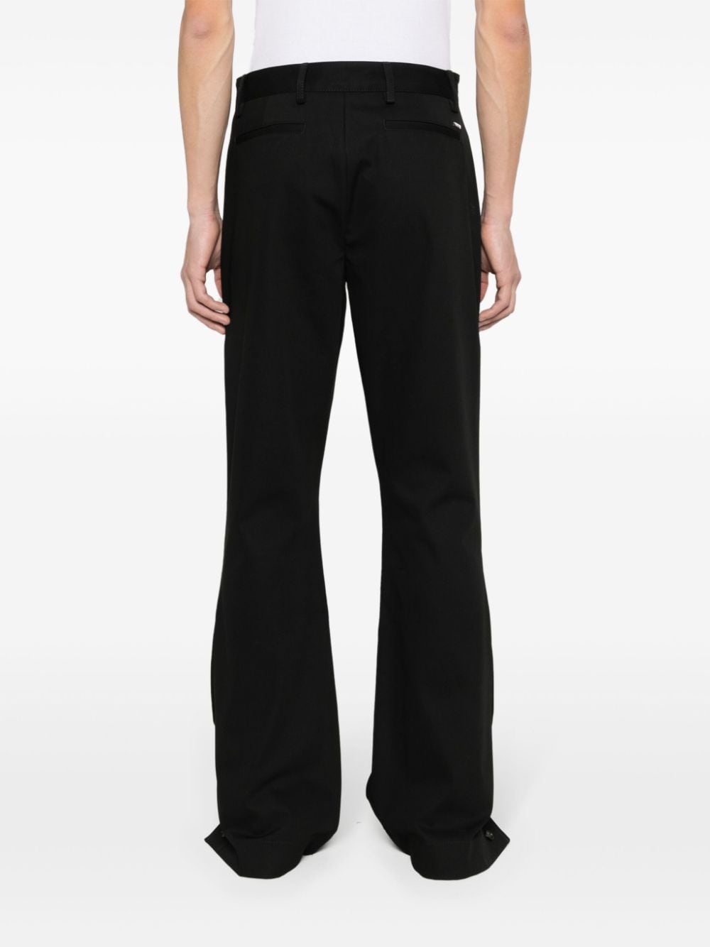 Shop Amiri Cotton Twill Straight-leg Trousers In Black