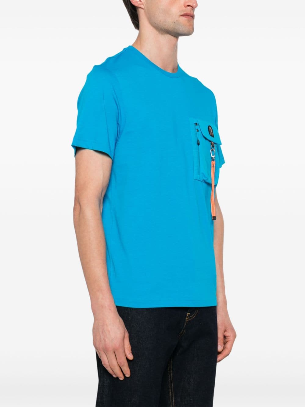 Parajumpers T-shirt met logopatch Blauw