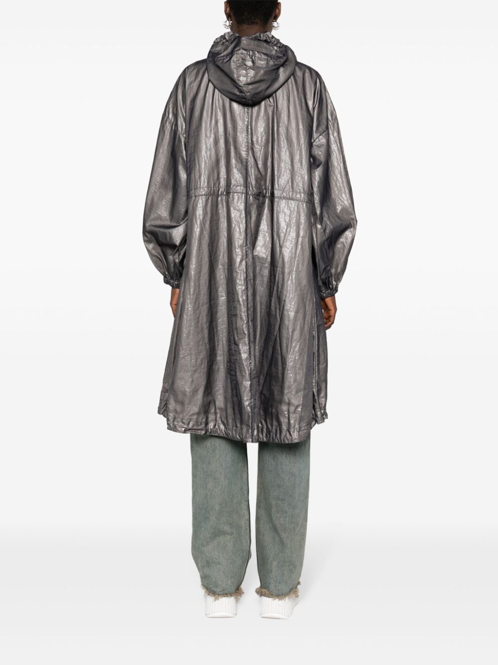 Shop Parajumpers Olga Rain Coat In Grey