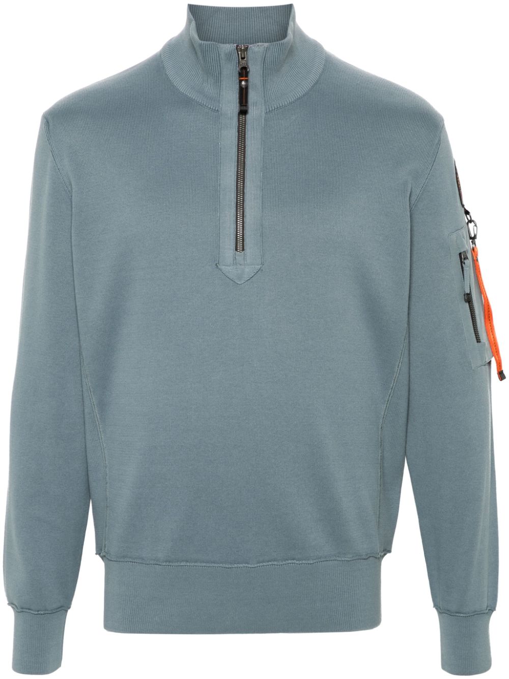 logo-appliqué half-zipped sweatshirt