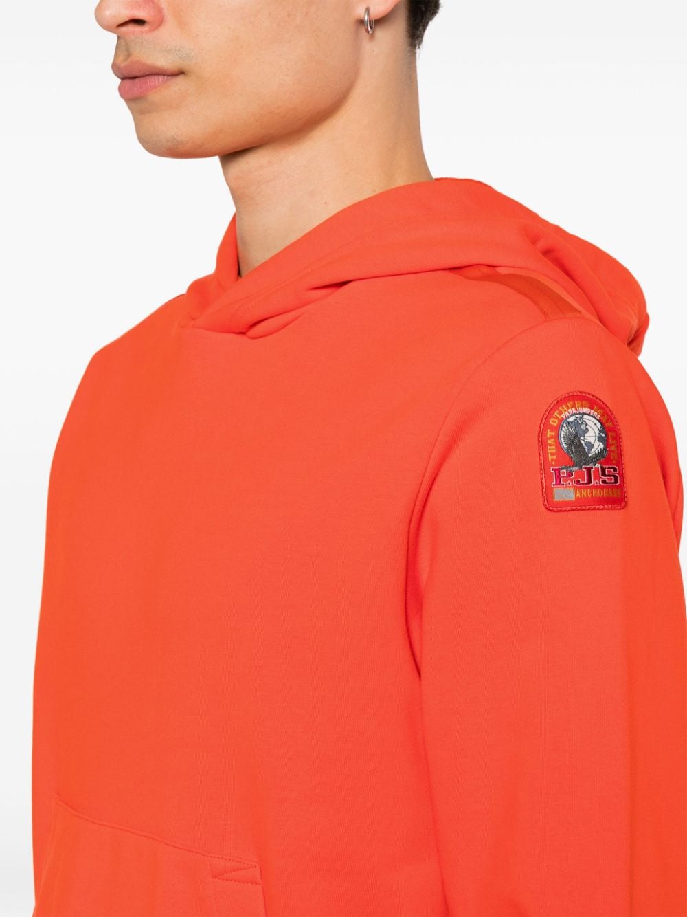 Shop Parajumpers Everest Jersey Hoodie In Orange
