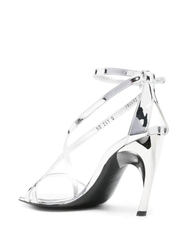 ALEXANDER MCQUEEN レザー TWISTED ARMADILLO サンダル Alexander McQueen Twisted Armadillo 95mm サンダル | シルバー
