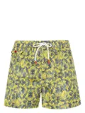 Kiton graphic-print swim shorts - Yellow