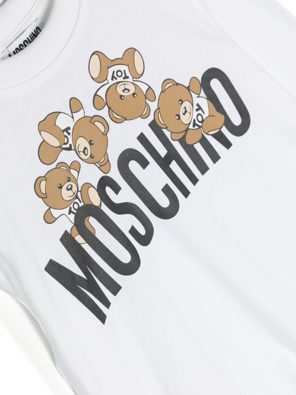 Moschino Kids Sweater met logoprint Beige