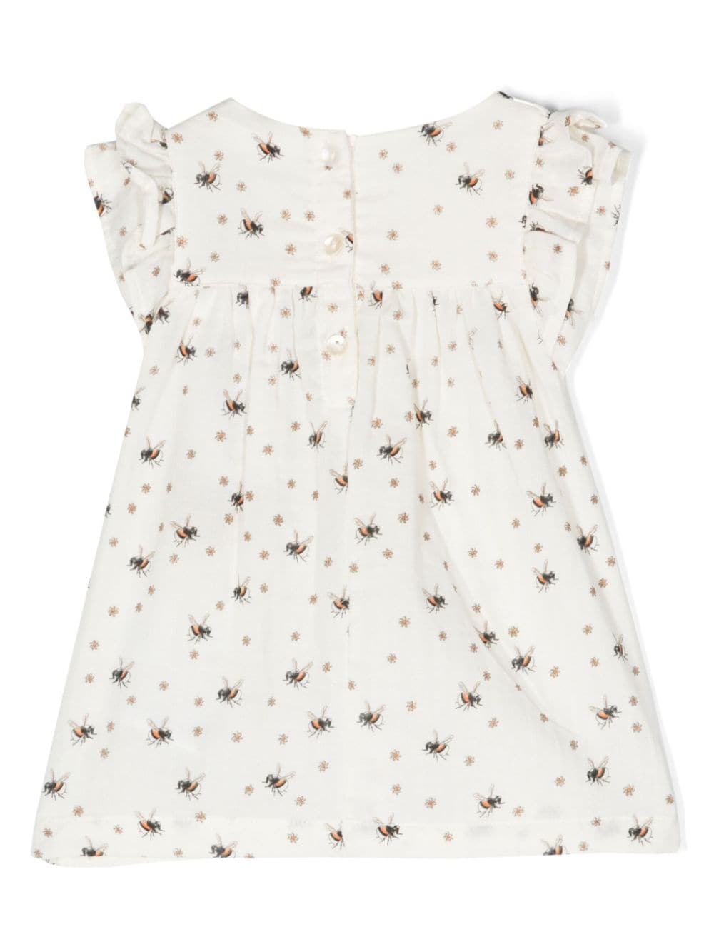 Shop Molo Bee-print Organic Cotton Dress In White