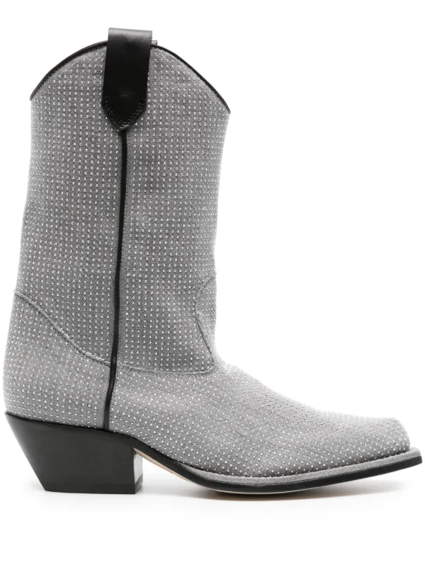 Vic Matie stud embellished ankle boots women Calf Leather Calf Leather Fabric 36 Grey