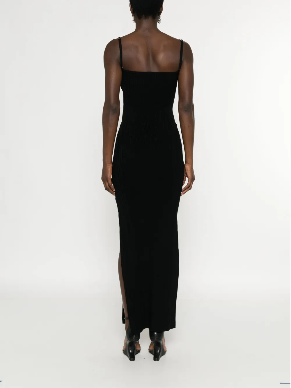 MISBHV Fijngebreide maxi-jurk Zwart